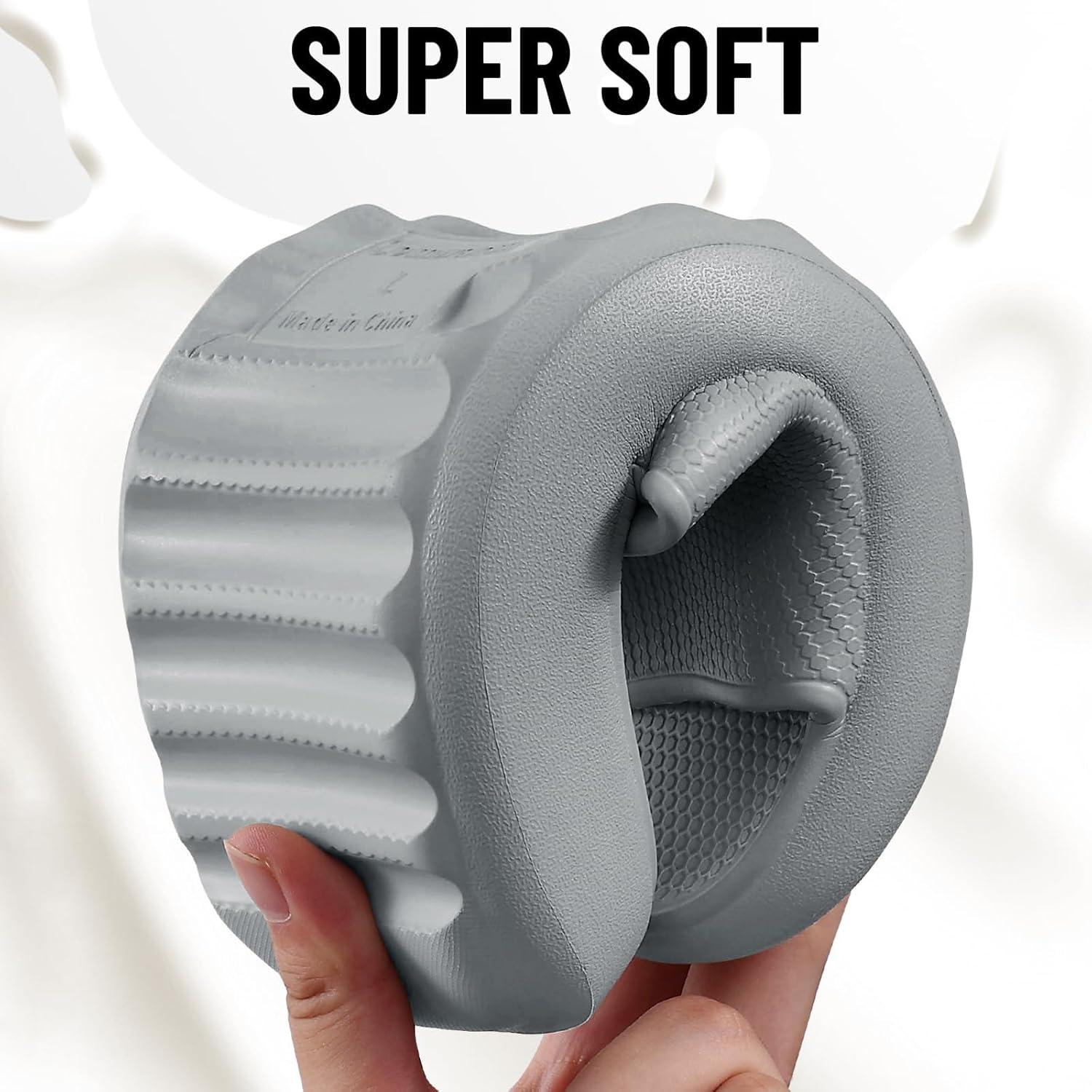 imageComwarm Cloud Slide Sandals for Women Men Ultra Comfort Recovery Pillow Slippers Soft Summer Beach Shoes with Low Arch SupportGrey