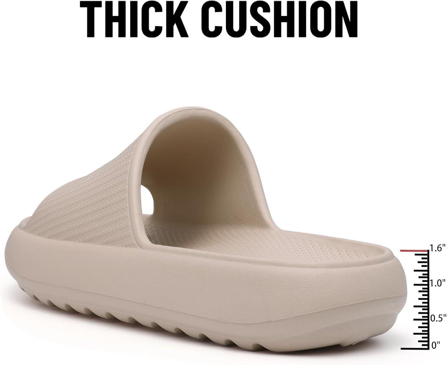 imageComwarm Cloud Slide Sandals for Women Men Ultra Comfort Recovery Pillow Slippers Soft Summer Beach Shoes with Low Arch SupportSand