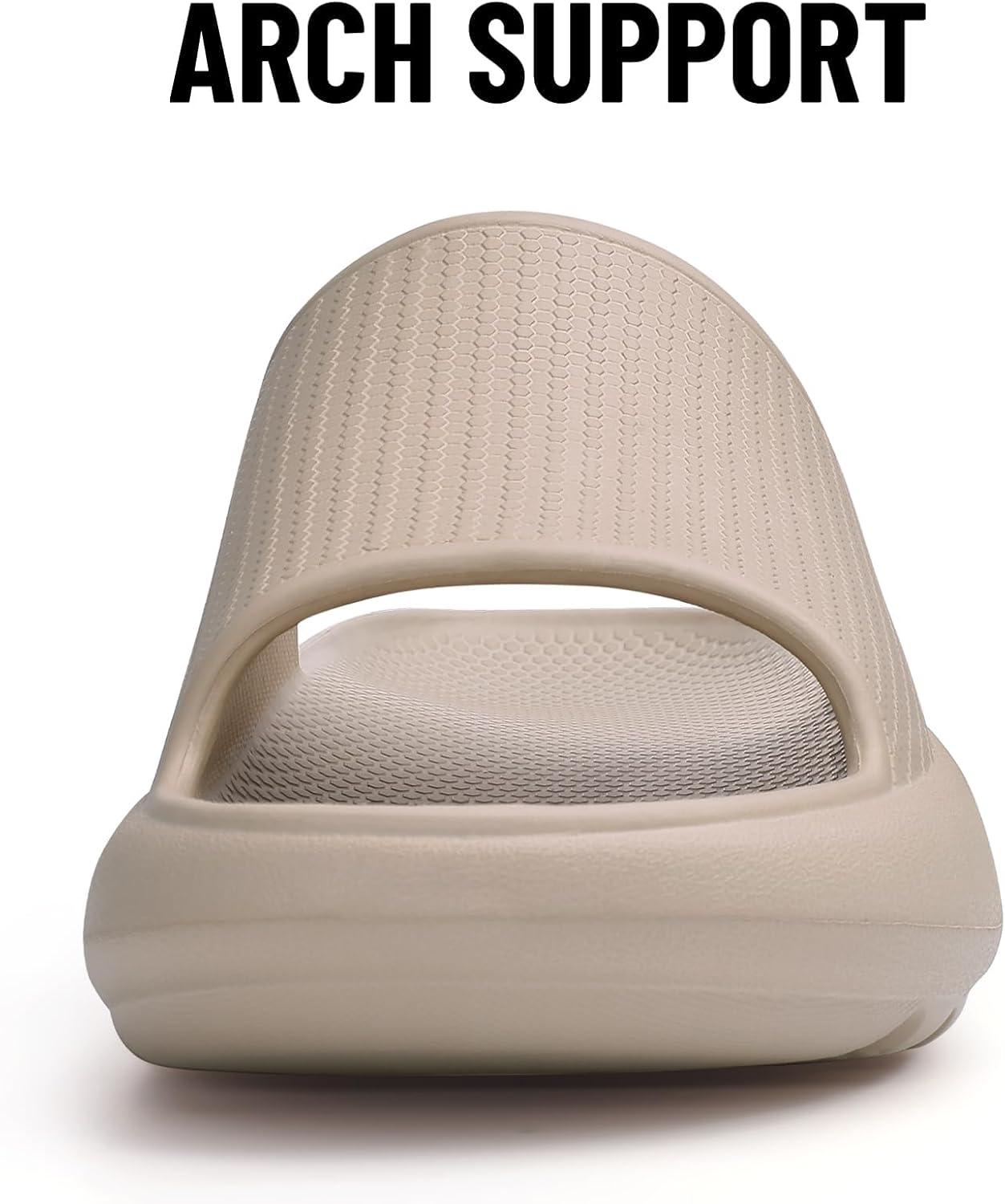 imageComwarm Cloud Slide Sandals for Women Men Ultra Comfort Recovery Pillow Slippers Soft Summer Beach Shoes with Low Arch SupportSand