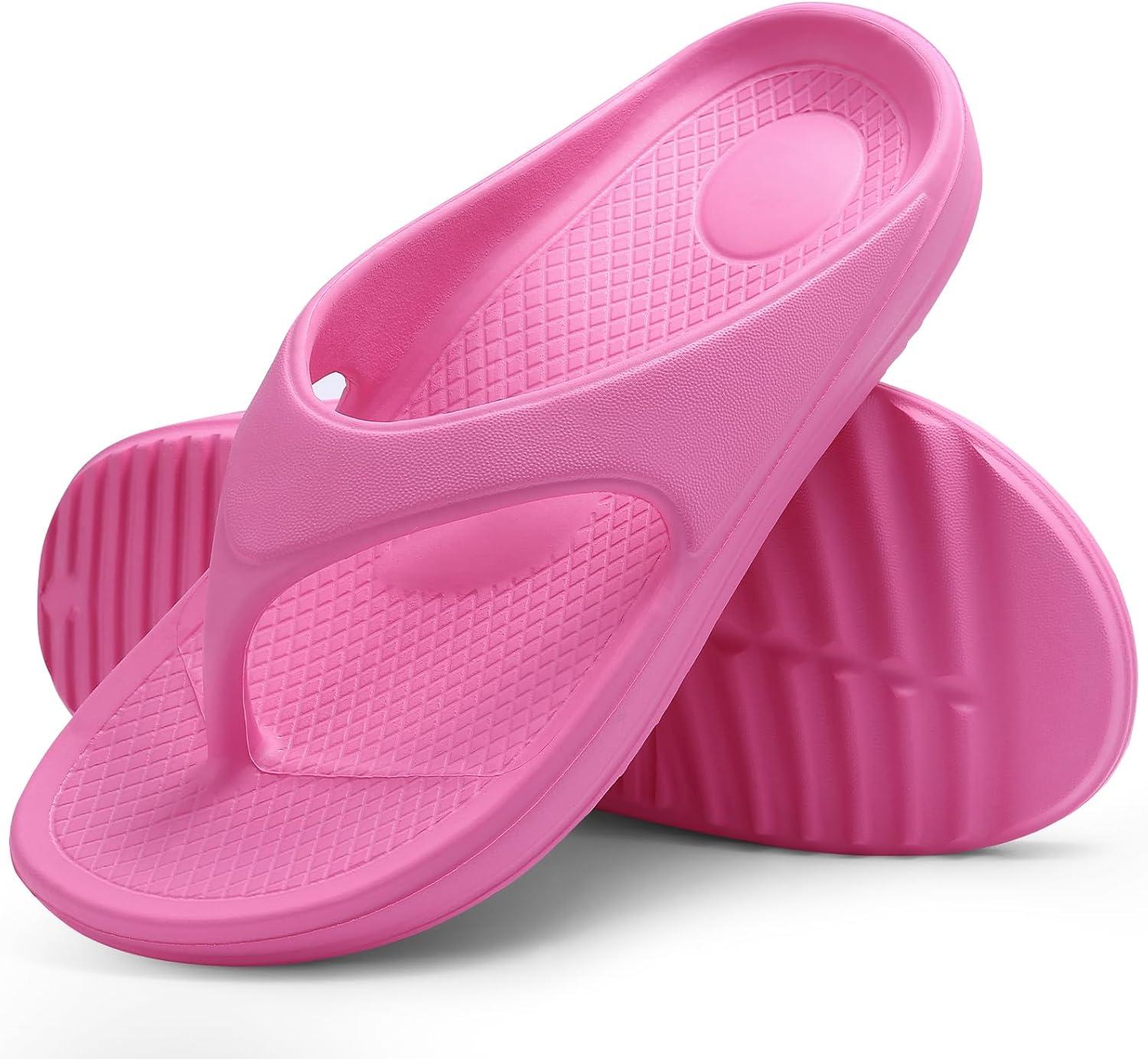 imageshevalues Orthopedic Sandals for Women Arch Support Recovery Flip Flops Pillow Soft Summer Beach ShoesRose