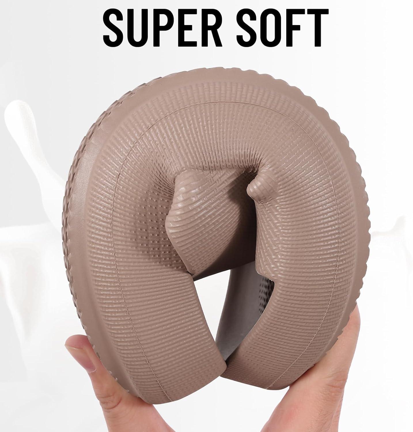 imageshevalues Orthopedic Slide Sandals for Women with Arch Support Pillow Soft Recovery Slip on Sandals Lightweight Summer Cloud Slippers for Plantar FasciitisBrown