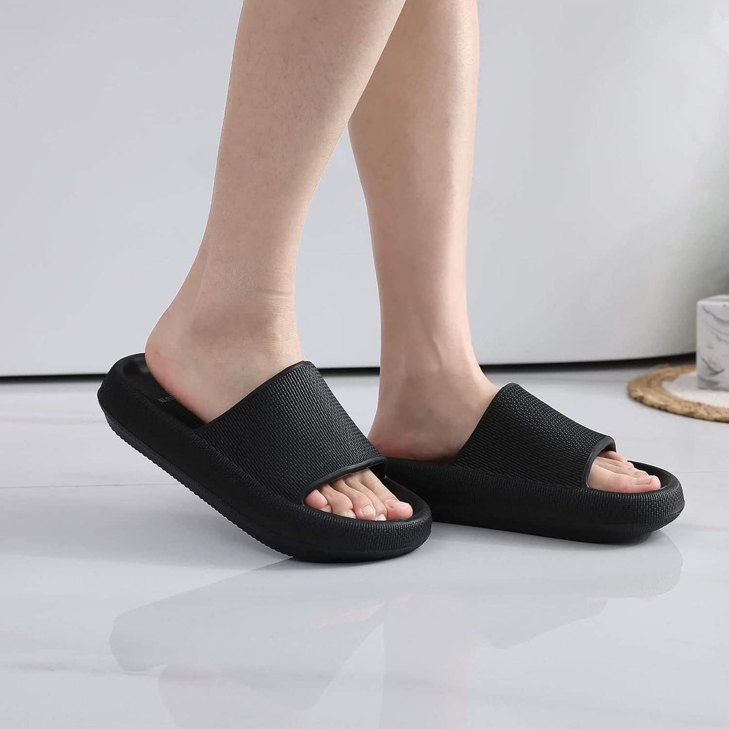 imageshevalues Pillow Soft Slide Sandals for Women Men NonSlip Shower Shoes Bath Slippers Summer Beach Slides
