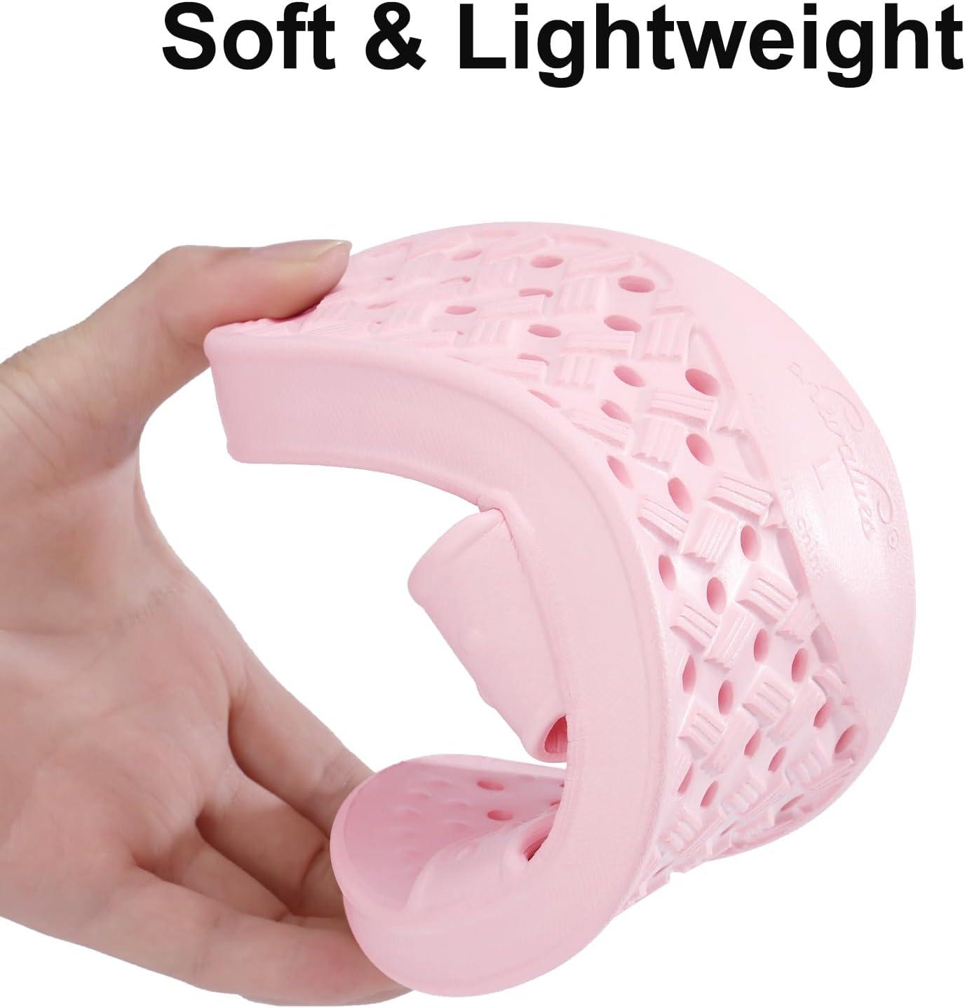 imageshevalues Shower Shoes for Women Men with Arch Support Quick Drying Pool Slides Lightweight Beach Sandals with Drain HolesPink