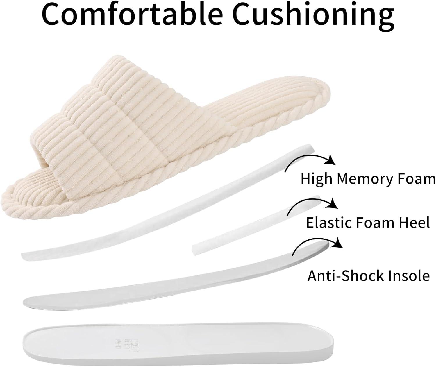 imageshevalues Summer House Slippers for Women Men Breathable Waffle Indoor Slippers Slipon Open Toe Home ShoesBeige