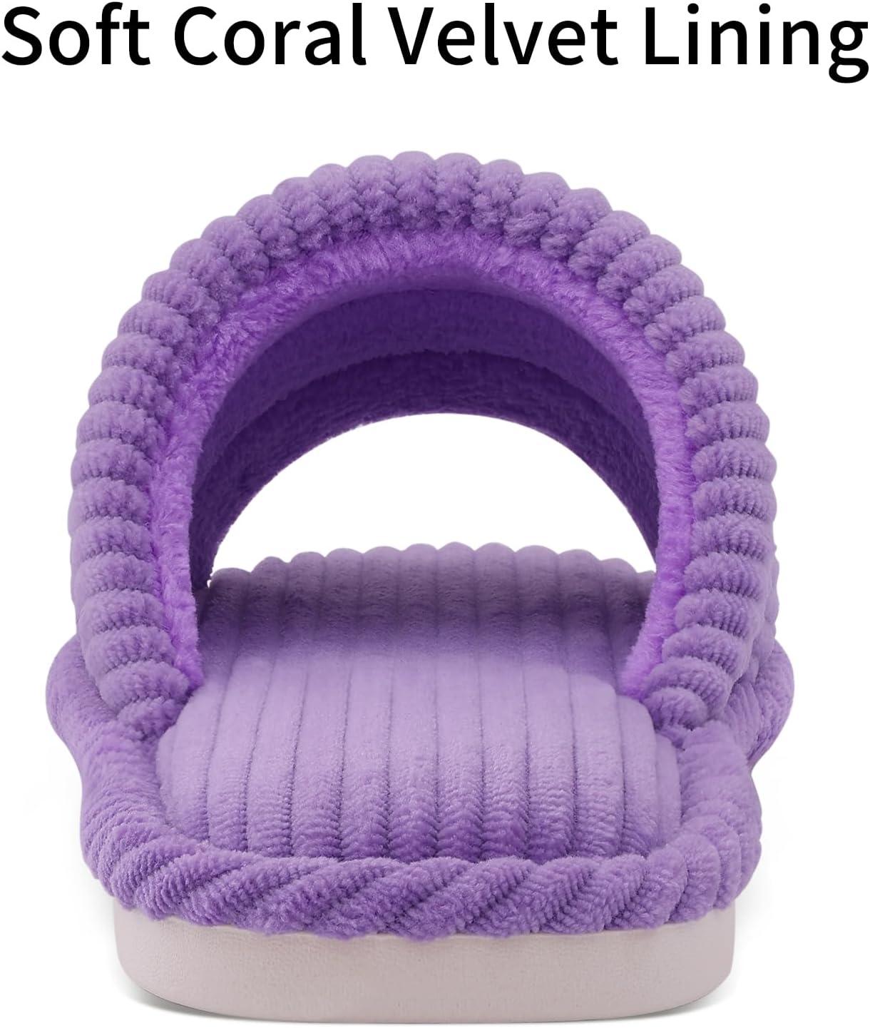 imageshevalues Summer House Slippers for Women Men Breathable Waffle Indoor Slippers Slipon Open Toe Home ShoesPurple