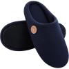 imageComwarm Unisex Memory Foam Slippers for Indoor SlipOn Bedroom Shoes Cozy AntiSlip Waffle House Slippers for Women Men