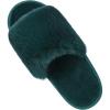 imageWomen Fuzzy Fluffy Slippers Open Toe Light Cozy Slip on House Slippers Indoor Outdoor Slippers
