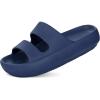 imageshevalues Orthopedic Slide Sandals for Women with Arch Support Pillow Soft Recovery Slip on Sandals Lightweight Summer Cloud Slippers for Plantar FasciitisDark Blue