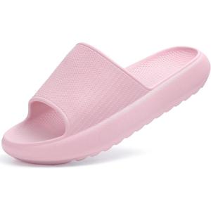 Comwarm Cloud Slide Sandals for Women Men Ultra Comfort Recovery Pillow Slippers Soft Summer Beach Shoes with Low Arch Support(Pink)