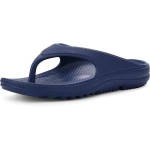shevalues Orthopedic Sandals for Women Arch Support Recovery Flip Flops Pillow Soft Summer Beach Shoes(Navy Blue)