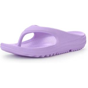 shevalues Orthopedic Sandals for Women Arch Support Recovery Flip Flops Pillow Soft Summer Beach Shoes(Purple)
