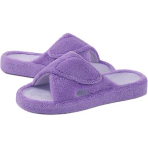 shevalues Orthopedic Slippers for Women with Arch Support Adjustable Open Toe House Shoes for Plantar Fasciitis(Purple)