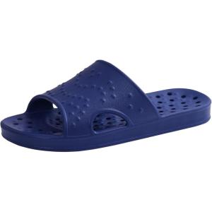 shevalues Shower Shoes for Women Men with Arch Support Quick Drying Pool Slides Lightweight Beach Sandals with Drain Holes(Navy)