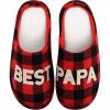 imageshevalues Best Mama Papa House Slippers for Mom and Dad from Daughter Son Memory Foam Indoor Slippers for Women MenTerry Cloth  Best Papa Buffalo Plaid